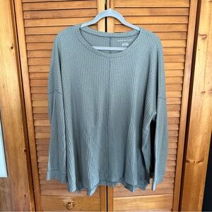 American Eagle Outfitters Relaxed Waffle Knit Top